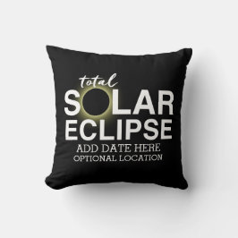 Almofada Eclipse Solar Total - 2024 ou data personalizada