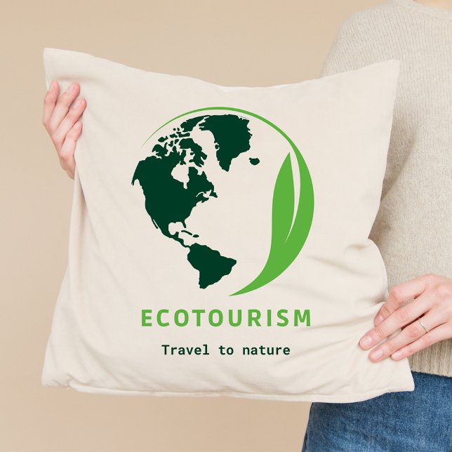 Almofada Ecoturismo Viagem da Natureza (Ecotourism Travel to Nature Throw Pillow)