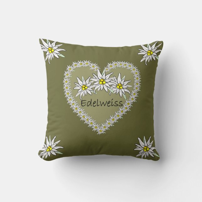 Almofada Edelweiss Heart American MoJo Travesseiro (Frente)