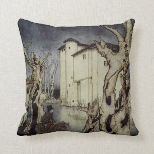 Almofada Edgar Allan Poe Usher que pinta por Arthur Rackham