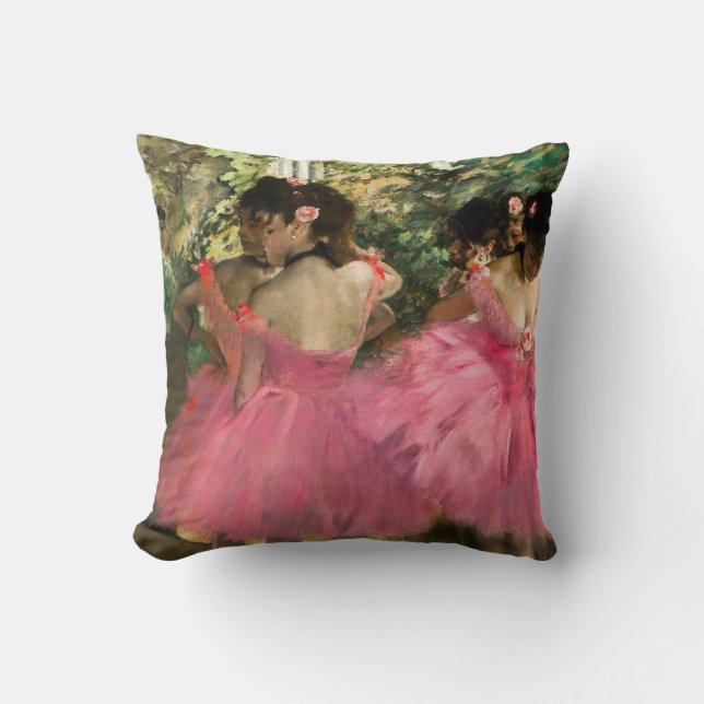 Almofada Edgar Degas - Dançarinas em rosa (Frente)