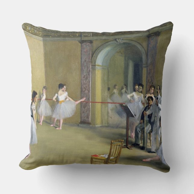 Almofada Edgar Degas | o vestíbulo da dança na ópera (Frente)