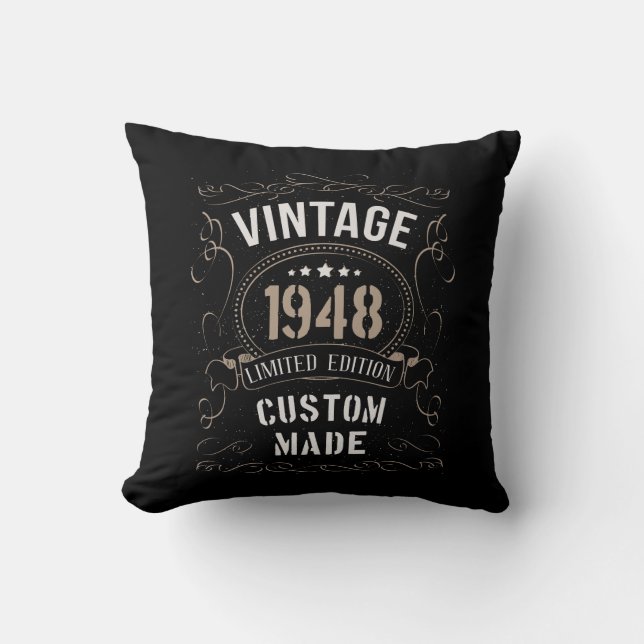 Almofada Edição Limitada Vintage 1948 Feito à mão (Frente)