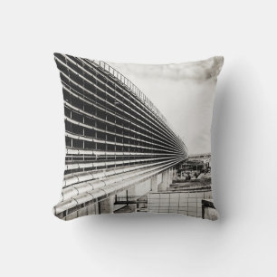 Almofada Edifício industrial Travesseiro decorativo preto e