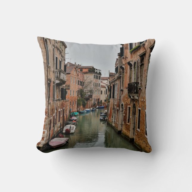 Almofada Edifícios ao longo dos canais de Veneza (Frente)