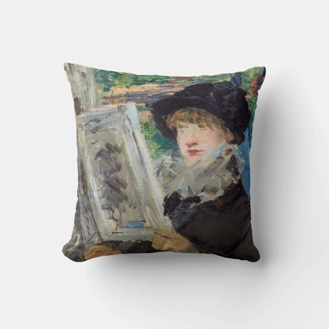 Almofada Edouard Manet - Mulher Lendo (Frente)