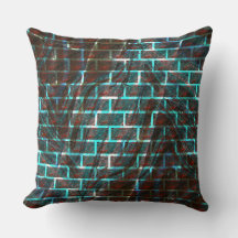 Efeito de tijolo vermelho e azul manchado, grelha 