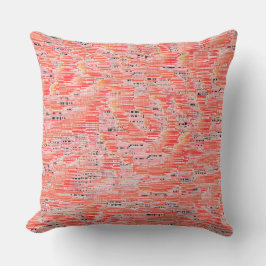 Almofada Efeito mosaico estreito do salmão e do pêssego