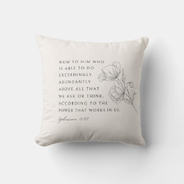 Almofada Éfesianos 3:20 Excedentemente Abuentamente