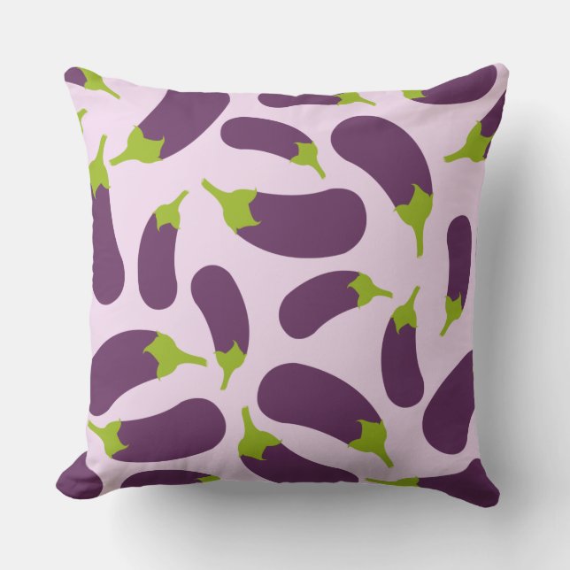 Almofada EggPlant EggPlant Purple Vegetal Design (Frente)