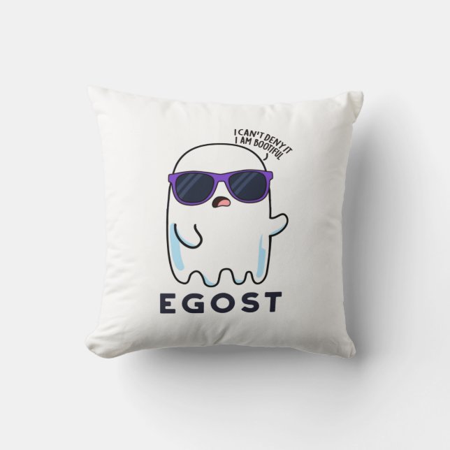 Almofada Egost Dia de as Bruxas engraçado Ego Ghost Pun (Frente)