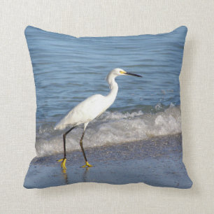 Almofada Egret de Snowy White no surf