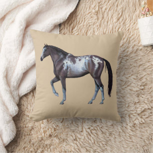 Almofada Égua Appaloosa Cavalo Western a correr -