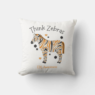 Almofada Ehlers Danlos Syndrome Cozy Zebra Throw Pillow