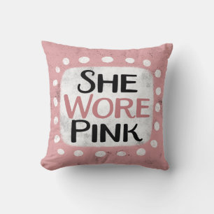 Almofada Ela Vestiu Travesseiro decorativo Rosa