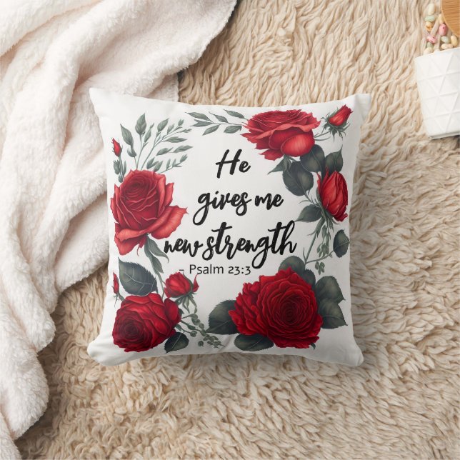 Almofada Ele Me Dá Uma Nova Força (Cobertor)