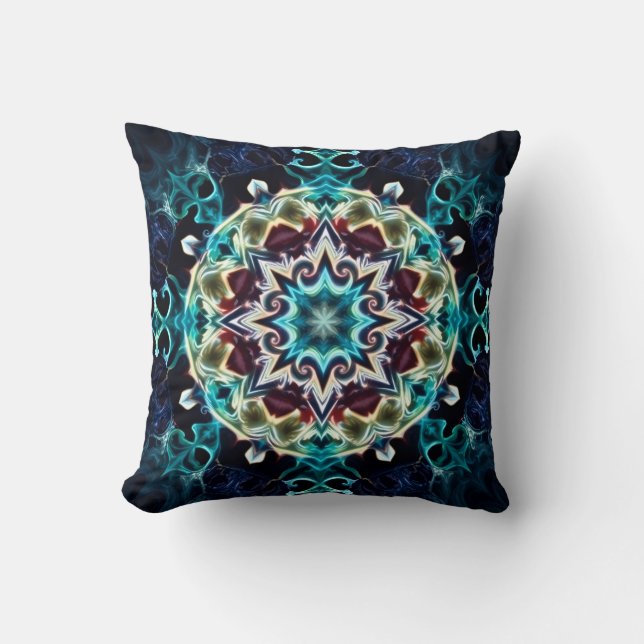Almofada Electrifying Blue Throw Pillow (Frente)