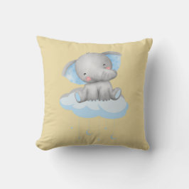 Almofada Elefante Azul Baby No Travesseiro decorativo Amare