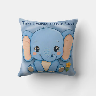 Almofada ~ ELEFANTE AZUL ~ Tromba minúscula imenso amor ~
