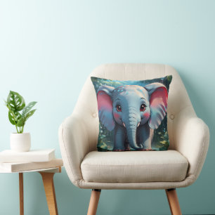 Almofada Elefante Bonito na Chuva