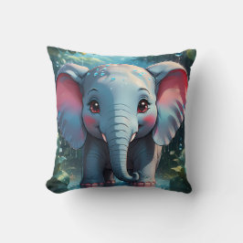 Almofada Elefante Bonito na Chuva