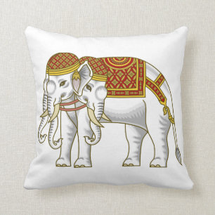 Almofada Elefante branco tailandês de Erawan