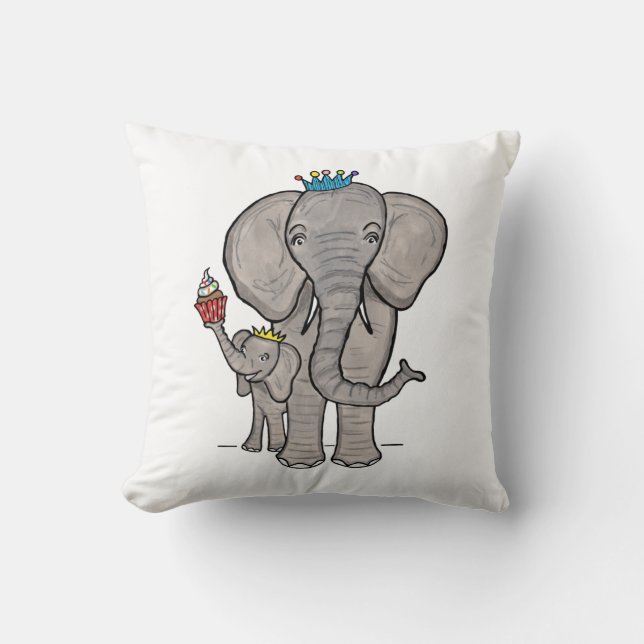 Almofada Elefante Cinto e Cushion Bebês (Frente)