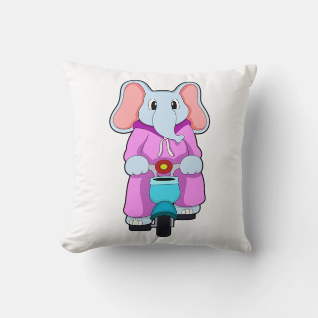 Almofada Elefante com Bicicleta (Frente)