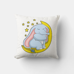 Almofada Elefante com Lua e Estrelas