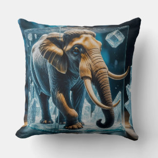 Almofada Elefante congelado em 3D no cubo de gelo do Fosco