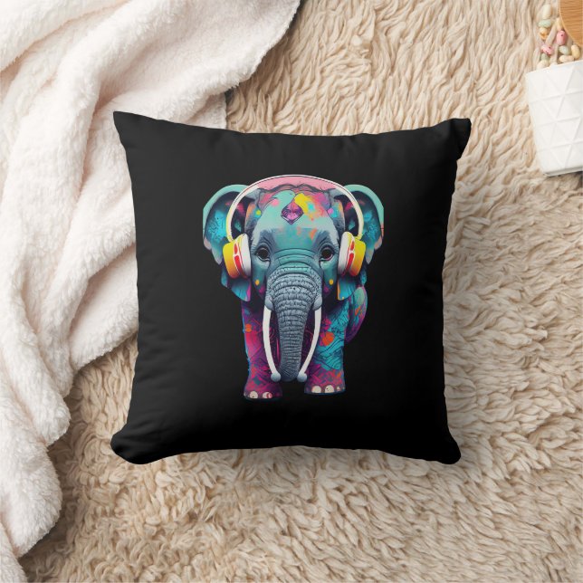 Almofada Elefante de Bebê Bonito com Fones de ouvido (Cobertor)