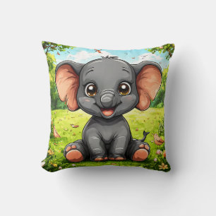 Almofada Elefante de desenho animado adorável