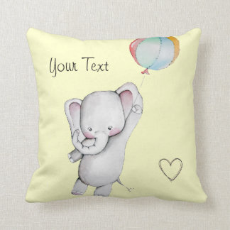 Almofada Elefante do bebê com o travesseiro decorativo do