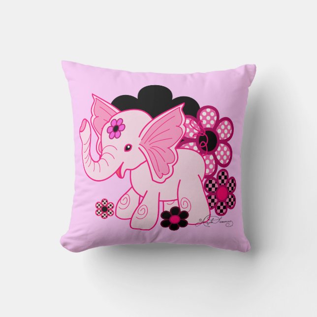 Almofada Elefante Kawaii Fofo (Frente)