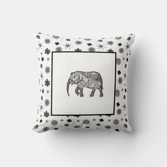 Almofada Elefante Moderno Bebê de Nascimento para Crianças  (Frente)