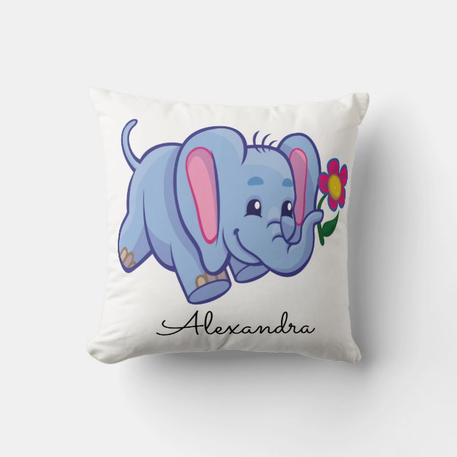 Almofada Elefante para Bebês Personalizado (Frente)