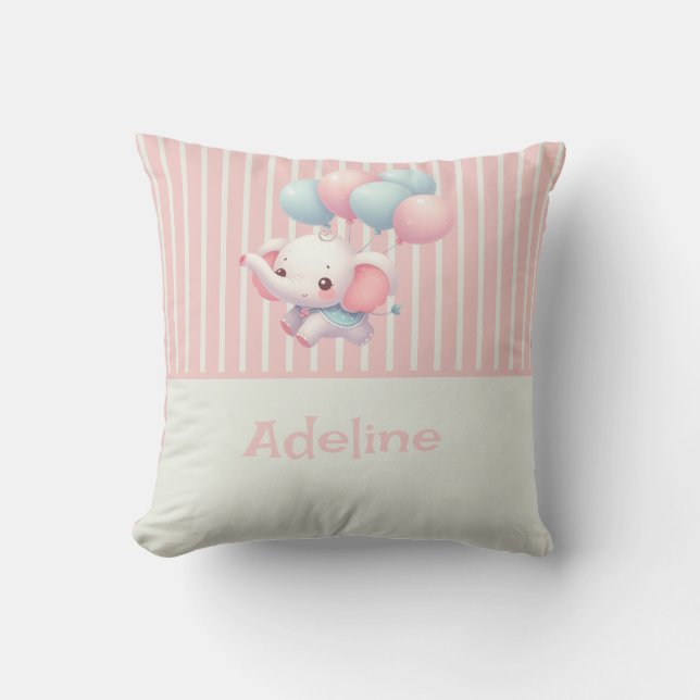 Almofada Elefante para bebês, rosa, (Frente)