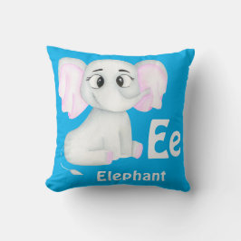 Almofada Elefante personaliza ABC: Letra E - Adicione seu N