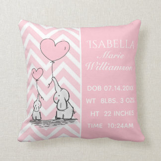 Almofada Elefante Rosa Pastel Personalizado Nascimento Meni