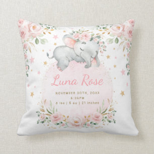 Almofada Elefante Whimsical Blush - Estrelas Rosa Brilhante