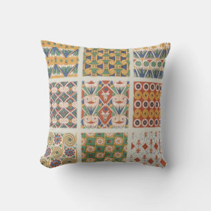 Almofada elegância antiga colorida de padrão persa
