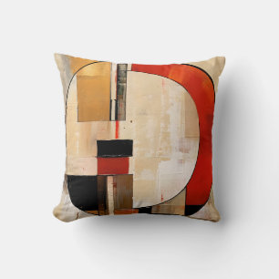 Almofada Elegância Celestial: Exploração de Abstrato em Bei
