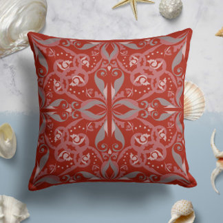 Almofada Elegância do ornamentado no vermelho escarlate