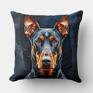 Almofada 🐾 Elegância Doberman Glow ❄️ Amante de Cachorro M