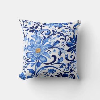 Almofada Elegância florescente: Travesseiro decorativo Flor