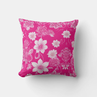 Almofada Elegância florescente: Travesseiro decorativo Flor