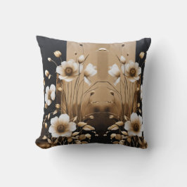 Almofada Elegância florescente: Travesseiro decorativo Flor