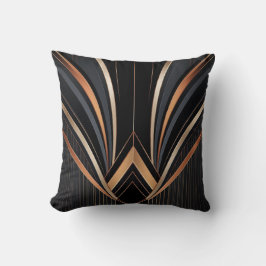 Almofada Elegância Geométrica Metálica Art Déco