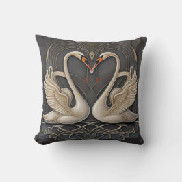 Almofada Elegância Graciosa: Travesseiro decorativo Swan