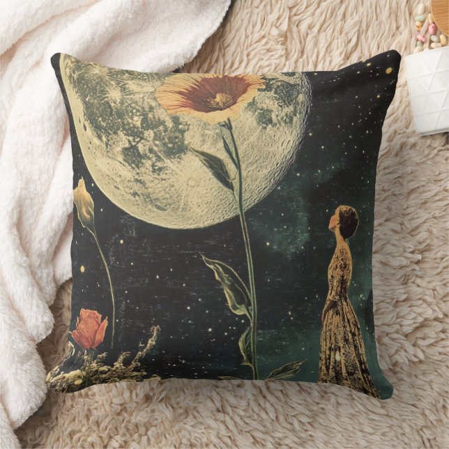Almofada Elegância Lua - Mulher com Lua (Cobertor)